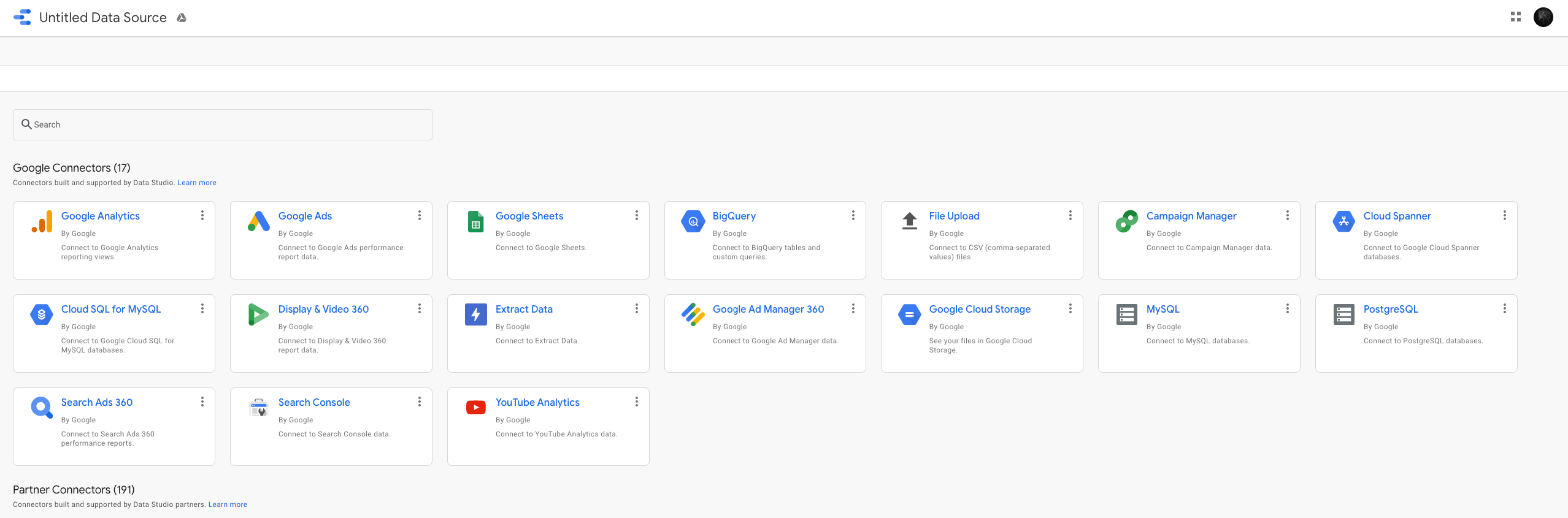 google data studio connectors