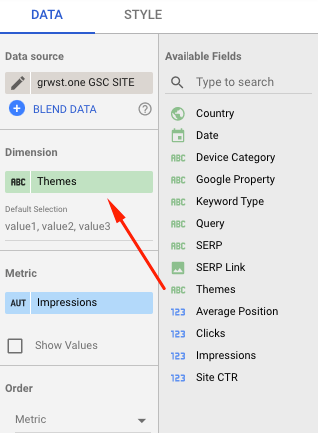 google data studio how to update a filter