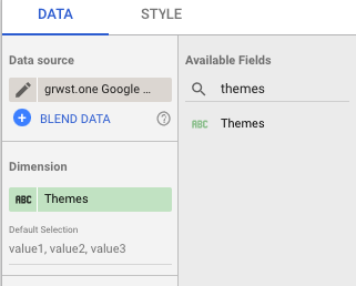 google data studio how to update a filter