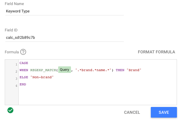 google data studio calculated field example